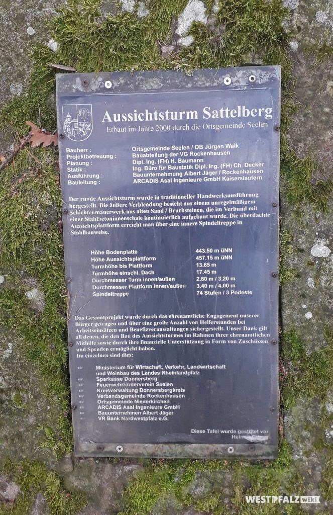 Informationstafel am Sattelbergturm