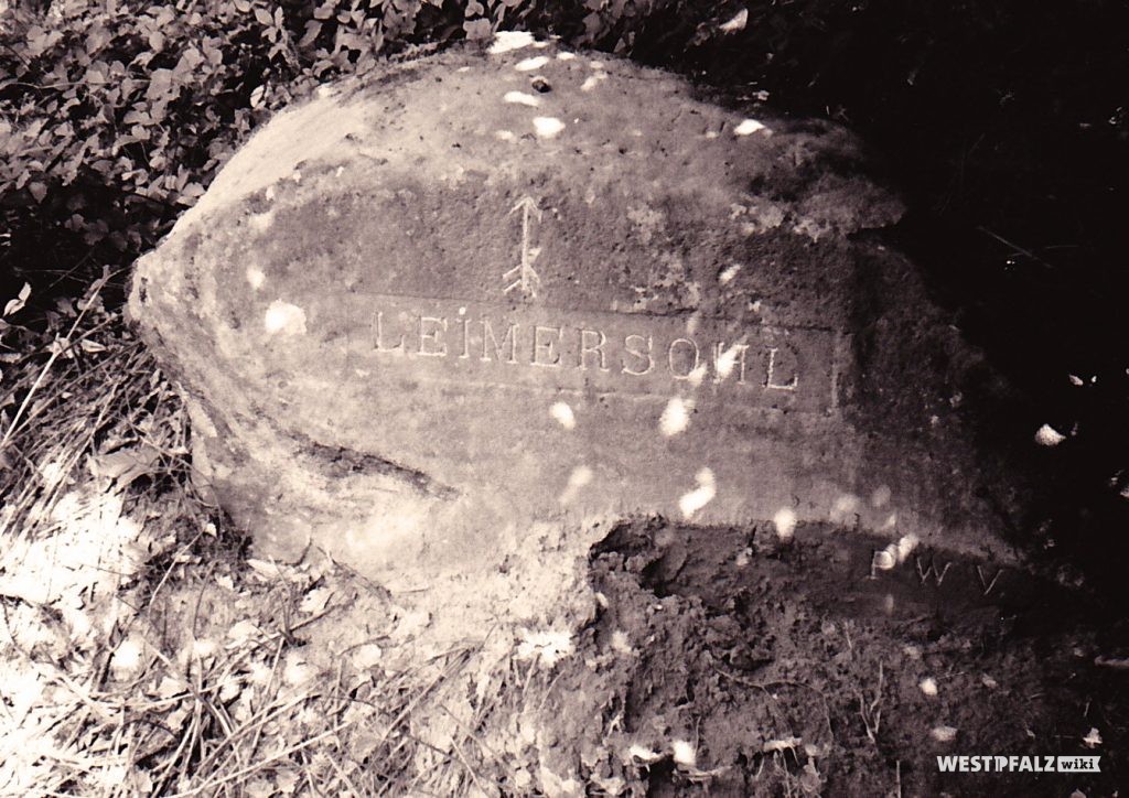 Ritterstein mit der Inschrift "Leimersohl" bei Waldleiningen