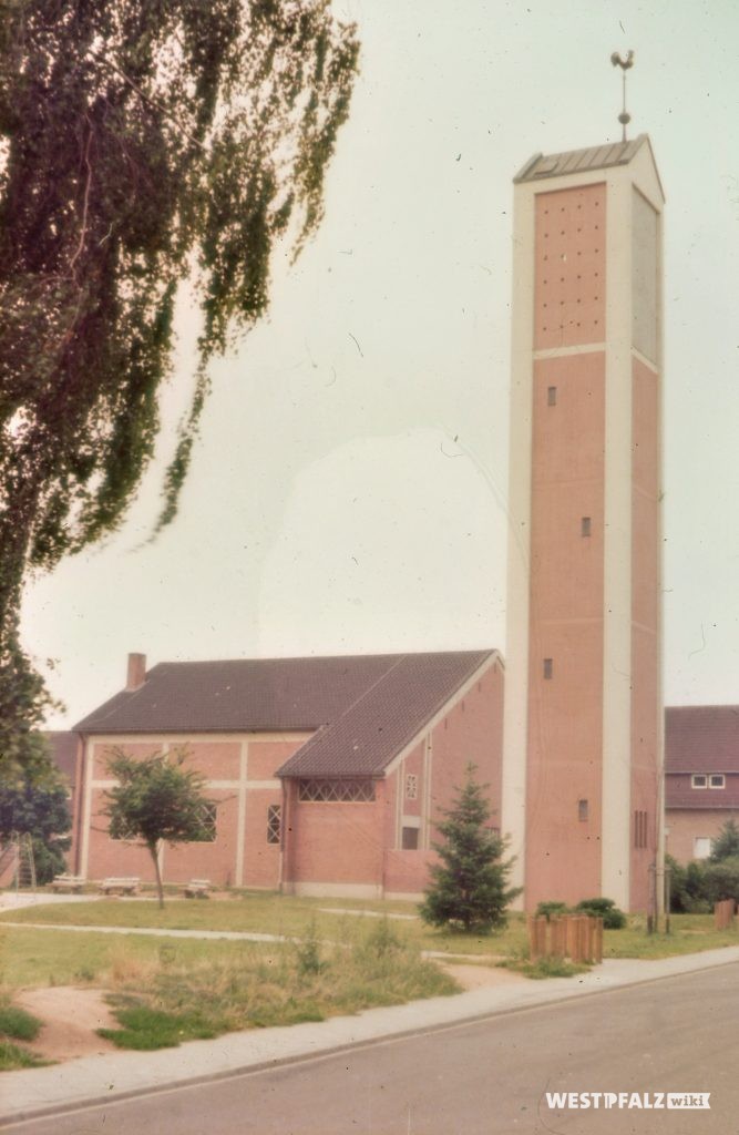 Die protestantische Kirche in Ramstein um das Jahr 1980