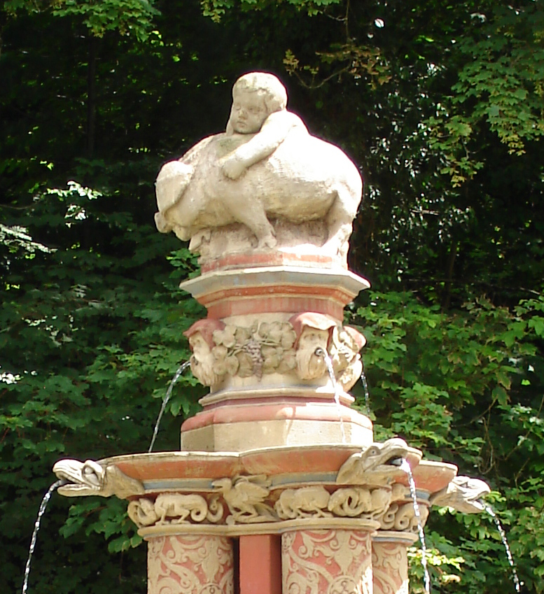 Albrechtsbrunnen - Knabe mit Ferkel