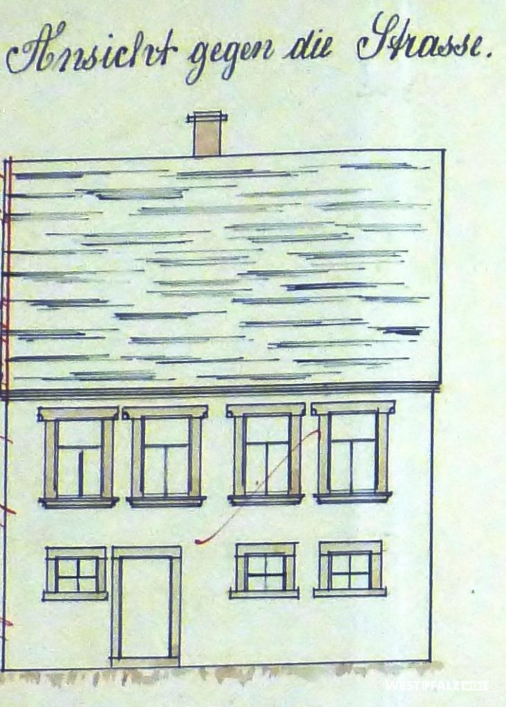 Bauplan des Hauses in der Hauptstraße 11 in Hinzweiler aus dem Jahr 1905