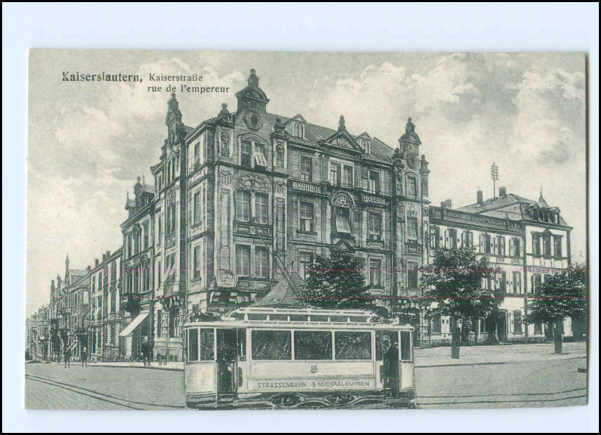 Historische Aufnahme der Straßenbahn in Kaiserslautern