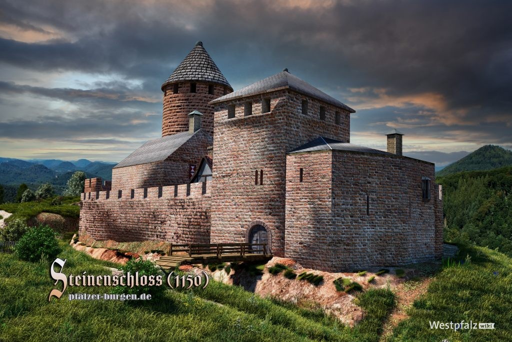Rekonstruktion der Burg Steinenschloss von Peter wild, Torturm