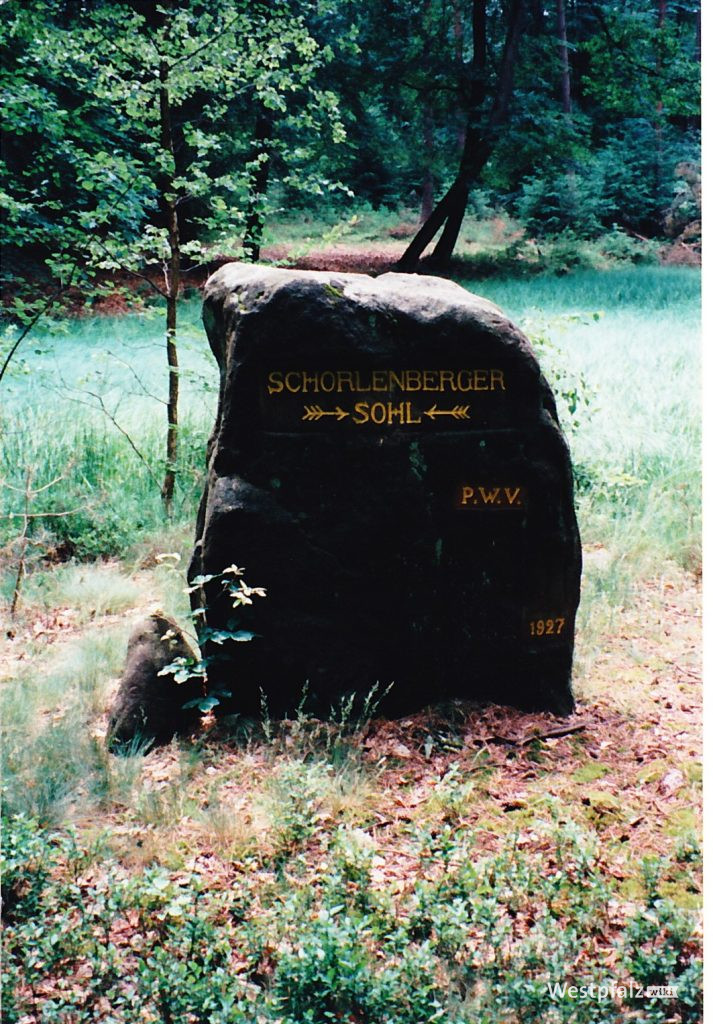 Ritterstein mit der Inschrift "Schorlenberger Sohl"