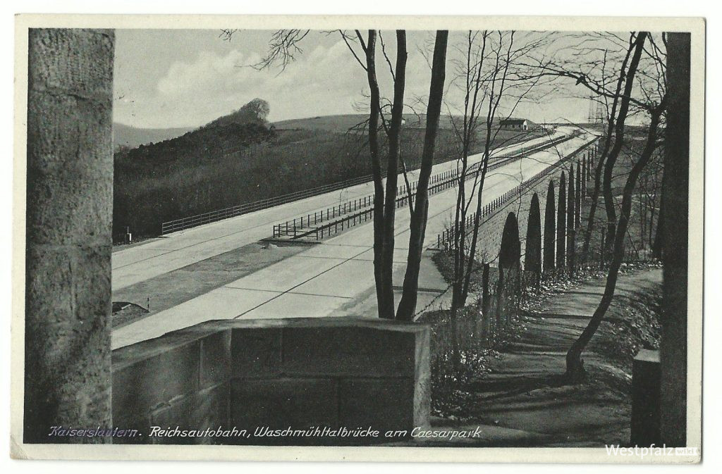 historische Postkarte, die die Waschmühltalbrücke zeigt